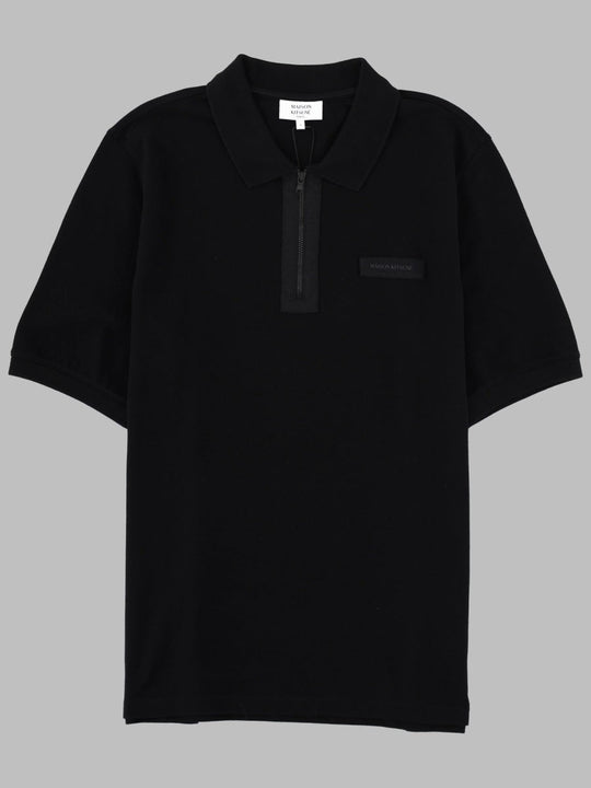 Maison Kitsuné Polo Con Zip E Patch Logo