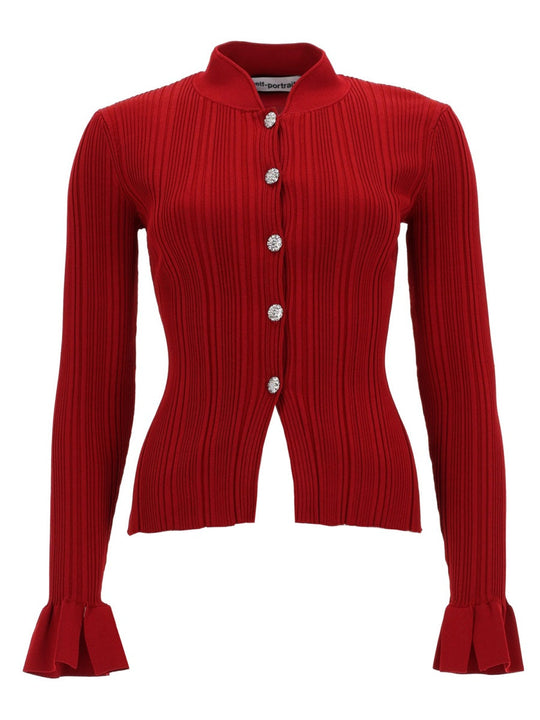 Self-Portrait Cardigan With Jewel Buttons