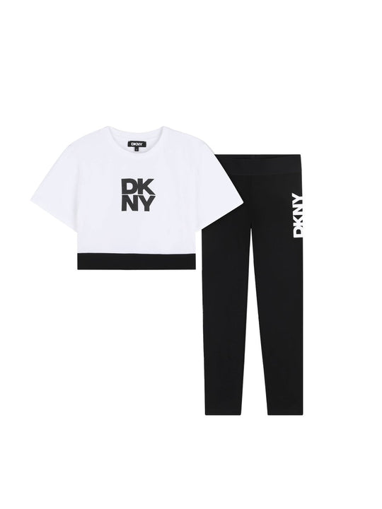 Dkny Set T-Shirt Crop + Leggins