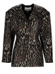 Ganni Animal Print Blazer