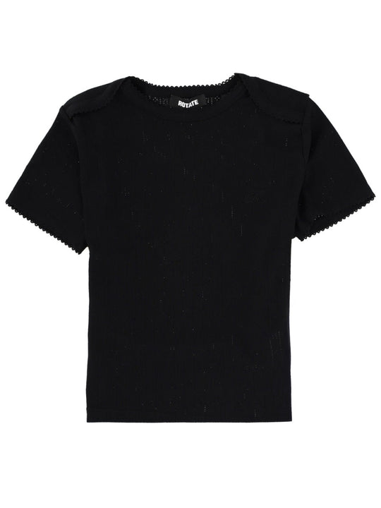 Rotate Birger Christensen "Pointelle" T-Shirt