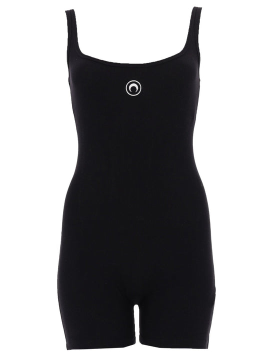 Marine Serre Short Jumpsuit With Logo