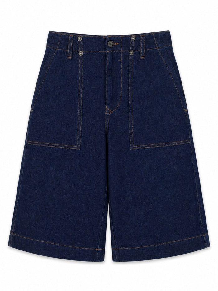 Versace Jeans Couture Shorts In Denim Di Cotone