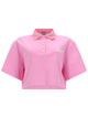 Msgm Polo Crop Con Logo