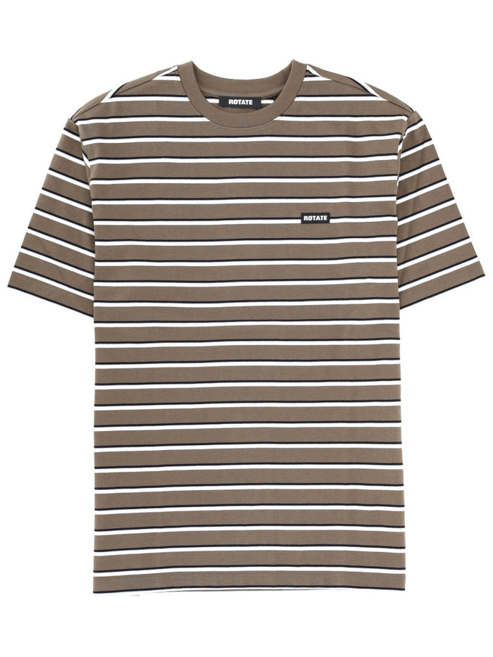 Rotate Birger Christensen Striped Logo T-Shirt