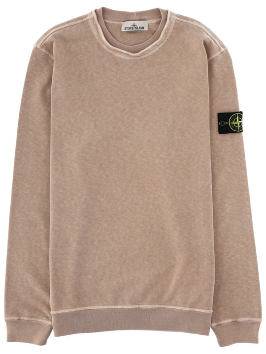 Stone Island Felpa Con Patch Logo