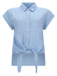 120% Lino Camicia Con Nodo