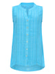 120% Lino Top Smanicato A Camicia