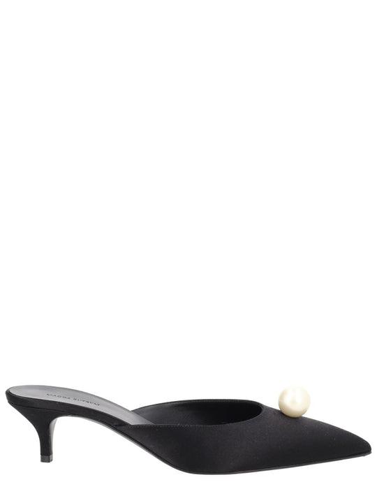 Magda Butrym Mule In Seta Con Perla