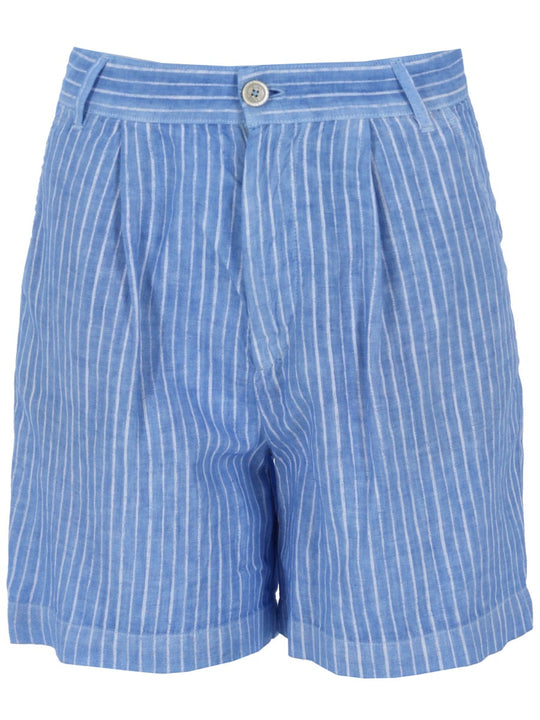 120% Lino Bermuda A Righe