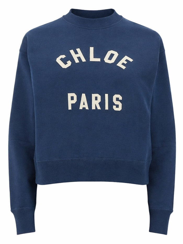 Chloé Cotton Fleece Logo Pullover
