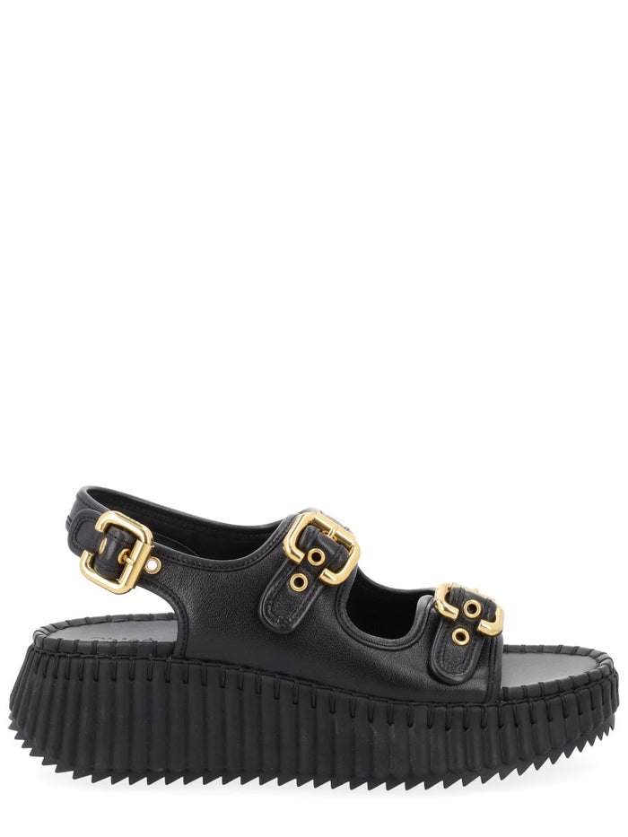Chloé Sandal "Nama" With Wedge