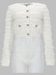 Self-Portrait Cardigan Traforato Con Strass