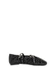 Michael Kors Indy Flex Woven Buckle-Strap Ballet Flats Black