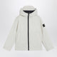 Stone Island Ivory Zip Jacket In Polyester Canvas