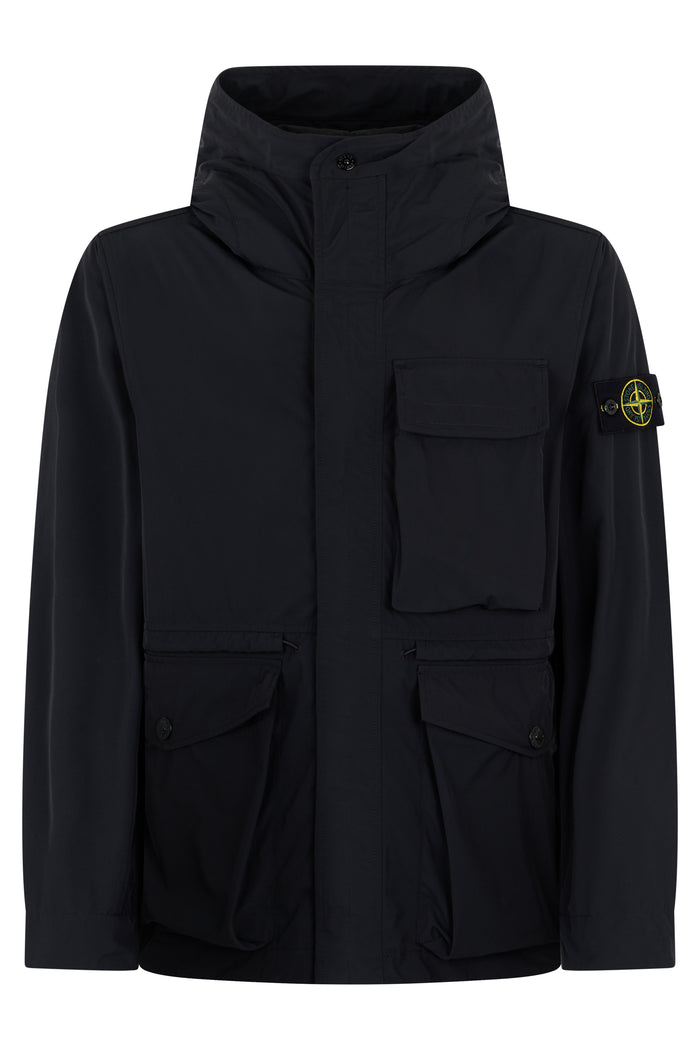 Stone Island Windbreaker With High Collar