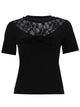 Nina Ricci T-Shirt With Bow And Lace Inserts