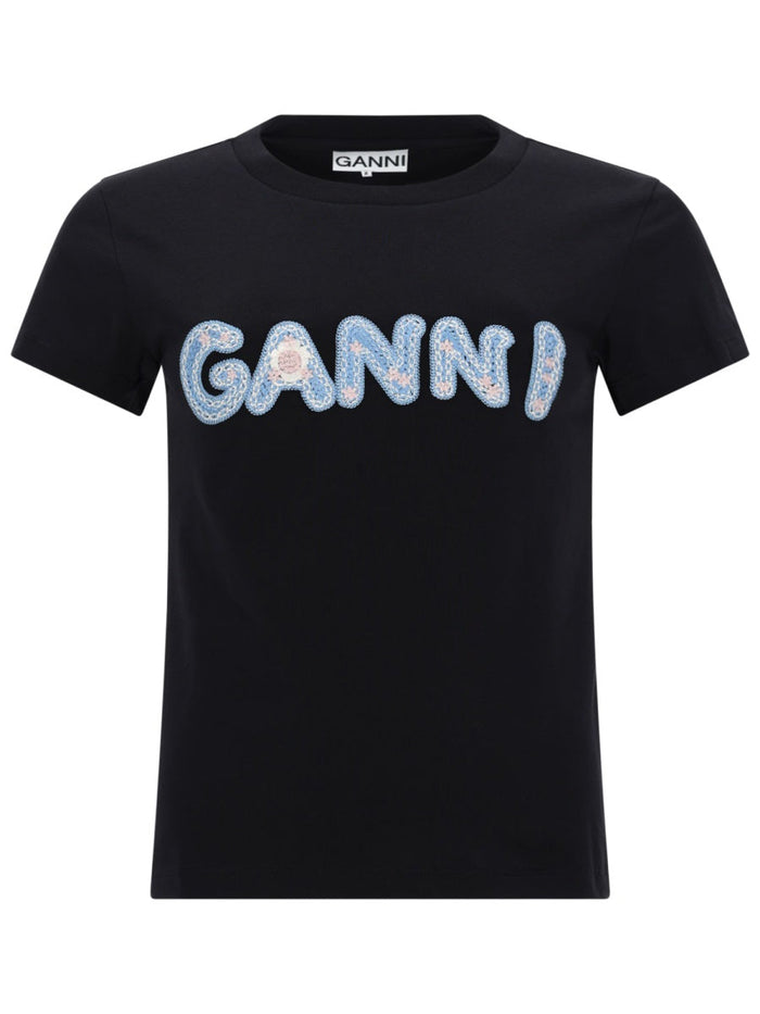 Ganni T-Shirt Con Logo