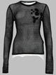 Ganni Top In Mesh Di Cotone Mercerizzato