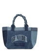 Ganni Borsa Tote Medium In Denim