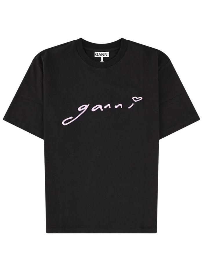 Ganni T-Shirt Con Logo