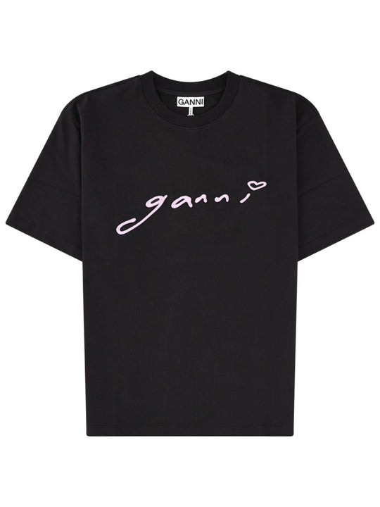 Ganni T-Shirt Con Logo