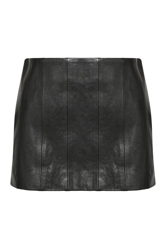Khaite Meelar Leather Mini Skirt