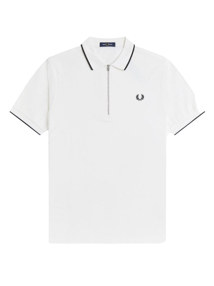 Fred Perry Polo Con Zip E Logo