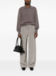 Róhe Grey Pyjama Trousers Black Stripes
