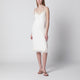 Róhe White Silk And Lace Slip Dress