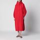 Róhe Red Oversize Coat In Silkblend Fabric