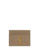 Saint Laurent Matelassé Leather Card Holder With Logo