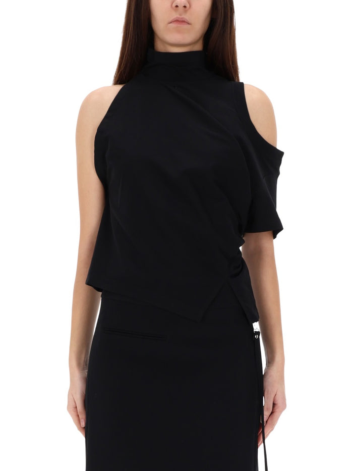Courregès Black Cotton T-Shirt