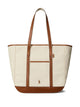 Polo Ralph Lauren Medium Cotton And Leather Tote Bag