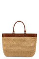 Lauren Ralph Lauren Tote Kyla In Straw And Leather