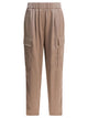 Semper Beige Polyester Trousers