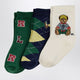 Polo Ralph Lauren Set Of Three Polo Bear Socks