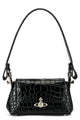 Vivienne Westwood Black Hazel Bag In Croceffect Patent Leather