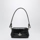 Vivienne Westwood Black Hazel Bag In Croc-Effect Patent Leather