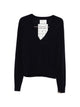 Extreme Cashmere V-Neck Striped Cuffs