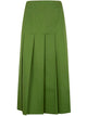 Drhope Pleated Cotton Twill Skirt