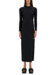 T By Alexander Wang Black Stretch Nylon Dress
