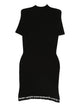 Alexander Wang Ribbed Short-Sleeve Fitted Dress