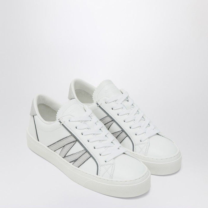 Moncler White Leather Monaco2 Sneakers