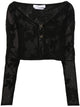 Blumarine Embroidered Cropped Cardigan