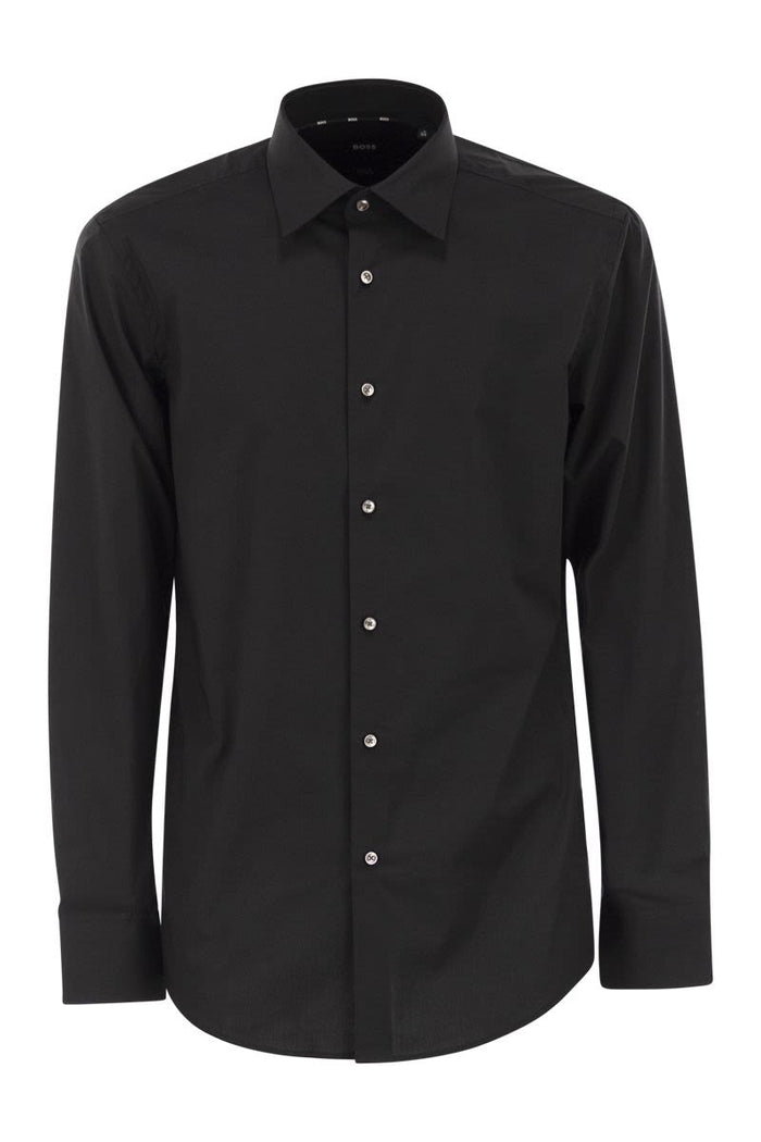 Boss Slim Fit Shirt In Easy-Iron Stretch Cotton Poplin