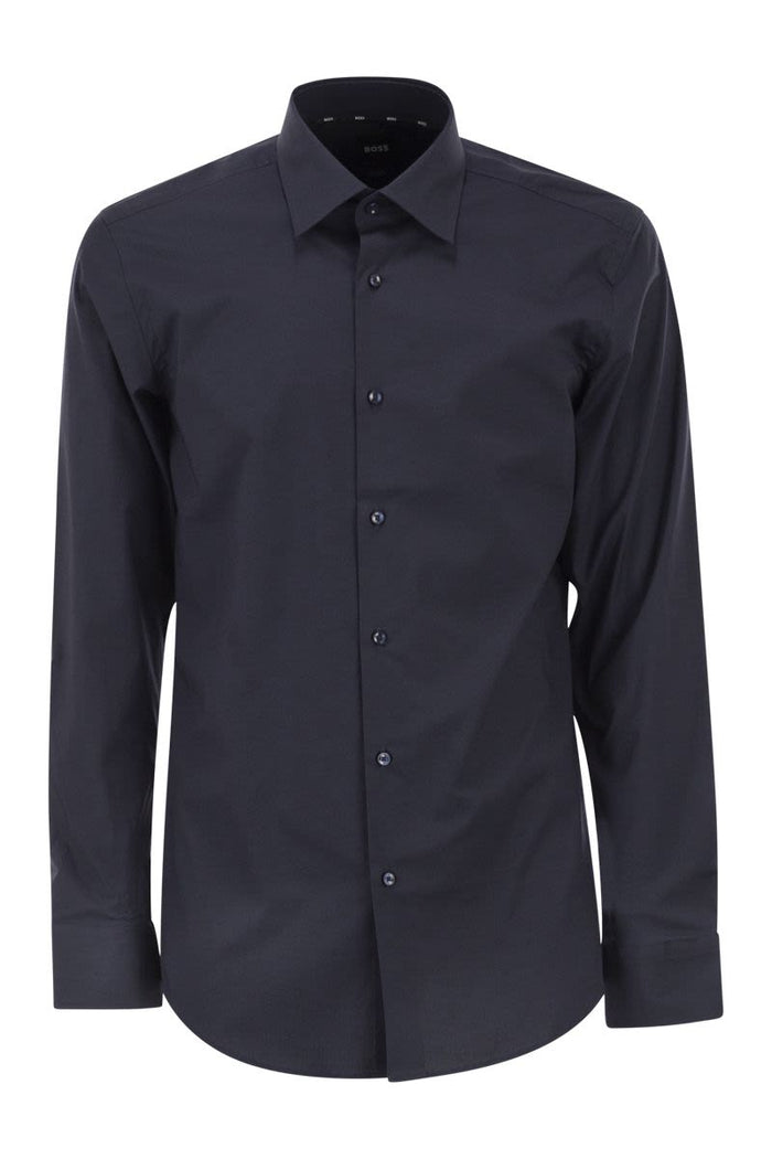 Boss Slim Fit Shirt In Easy-Iron Stretch Cotton Poplin