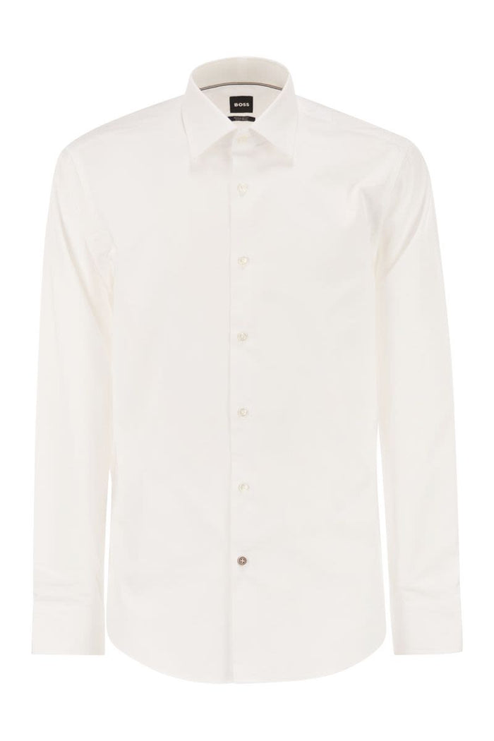 Boss Regular Fit Shirt In Easy-Iron Cotton Poplin