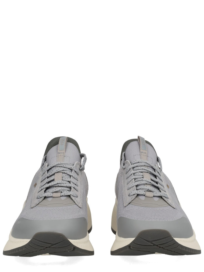 Boss Grey Synthetic Sneakers