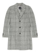 Hugo Boss Plain-Check Coat In A Slim Fit